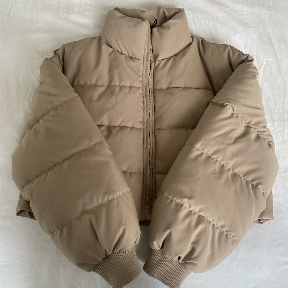 Princess Polly Tan Puffer Jacket